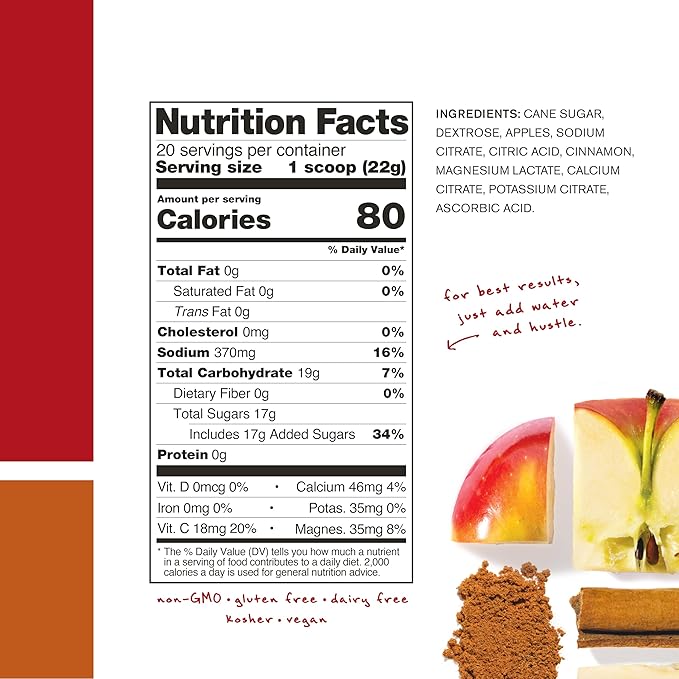 Skratch Labs Hydration Powder | Sport Drink Mix | Electrolytes Powder for Exercise, Endurance, and Performance | Apple Cider | 20 Servings | Non-GMO, Vegan, Kosher