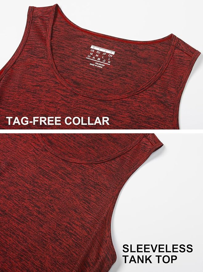 MAGCOMSEN Men's UPF 50+ Tank Top Quick Dry Summer Workout Muscle Sleeveless Shirts for Swim Beach Bodybuilding