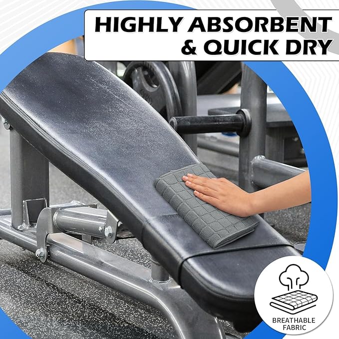 HOMERHYME Microfiber Gym Towels, 5 Pack Yoga Towels, 16 x 27 Inch Quick Dry Hand Towels, Absorbent Towel Set for Fitness Workout Beach Travel Sweat, Home Gym Accessories for Women & Men