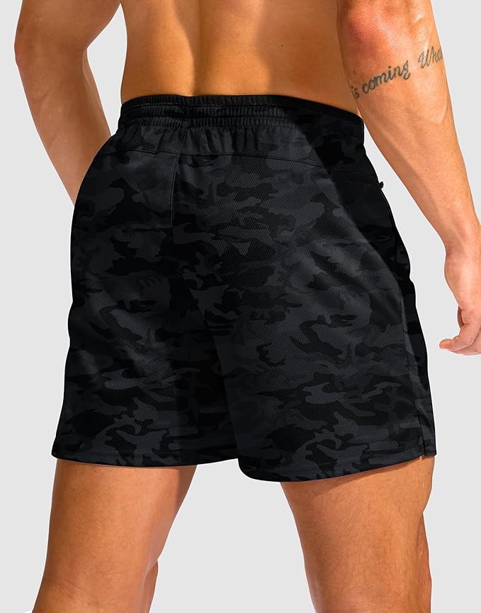 G Gradual Men's Running Athletic Shorts with Zipper Pocket 5"/ 7" Lightweight Quick Dry Gym Workout Shorts for Tennis Active