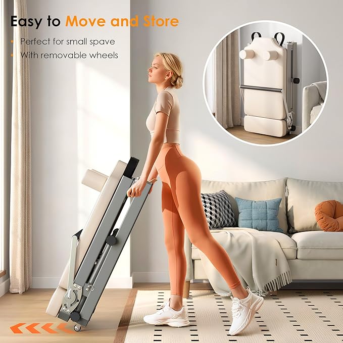 SogesPower Pilates Reformer Machine for Home Gym Workout, Foldable Pilates Equipment with High Strength Alloy Springs for Beginners, Up to 400lbs