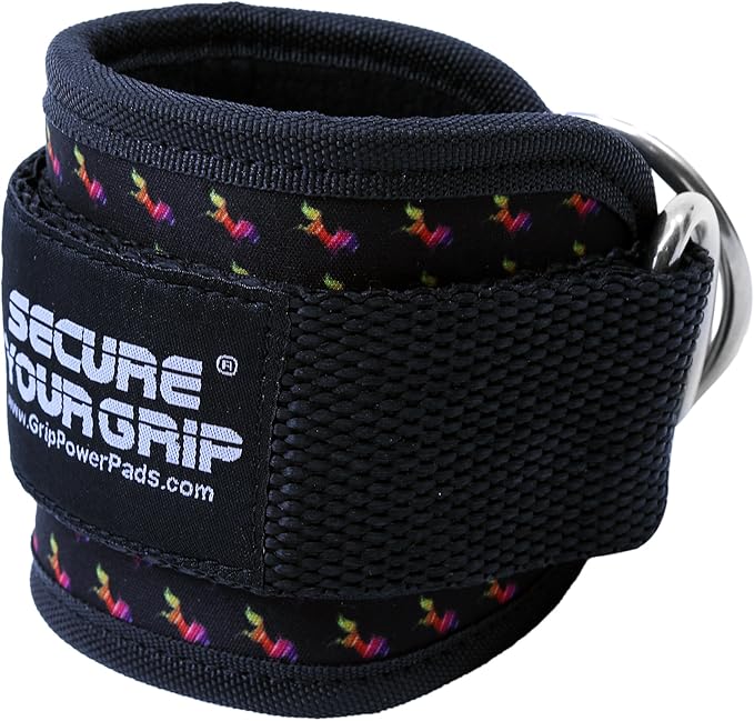 Ankle Straps for Cable Machines Double D-Ring Gym Adjustable Neoprene Premium Cuffs to Enhance Legs Abs & Glutes Kickbacks Workouts Leg Curls Extensions Booty Hip Abductors Exercise for Men & Women