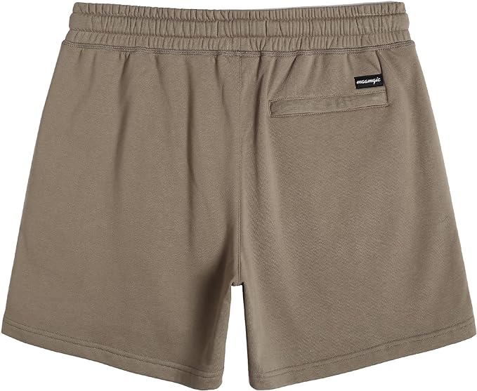 maamgic Mens Athletic Gym Shorts 5.5" Elastic Waist Casual Pajama Pocket Jogger Men Workout Short Pants
