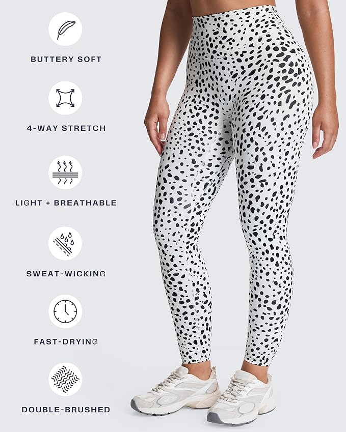 Aoxjox High Waisted Workout Leggings for Women Tummy Control Buttery Soft Yoga Metamorph Deep V Pants 26"