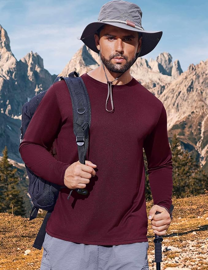 COOFANDY Long Sleeve Shirts for Men Moisture Wicking Activewear T-Shirts Workout Running Shirts