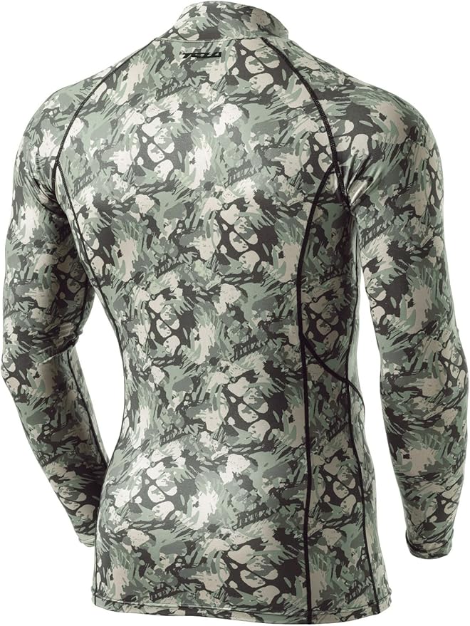 TSLA Men's Thermal Long Sleeve Compression Shirts, Mock/Turtleneck Winter Sports Running Base Layer Top