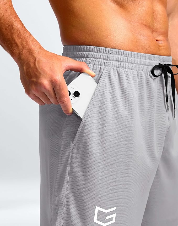 G Gradual Men's Athletic Workout Shorts with Pockets 5"/7"/9" Lightweight Quick Dry Gym Basketball Running Shorts for Men