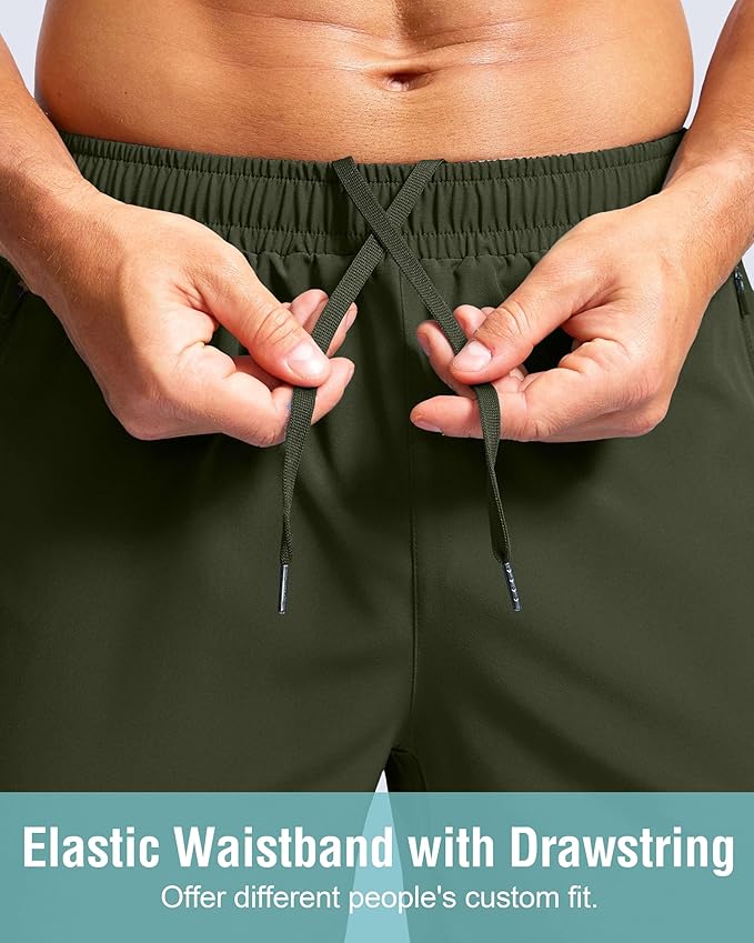 G Gradual Men's Athletic Running Shorts with Zipper Pockets Quick Dry 7"/ 5"/ 9" Workout Gym Shorts for Basketball Hiking