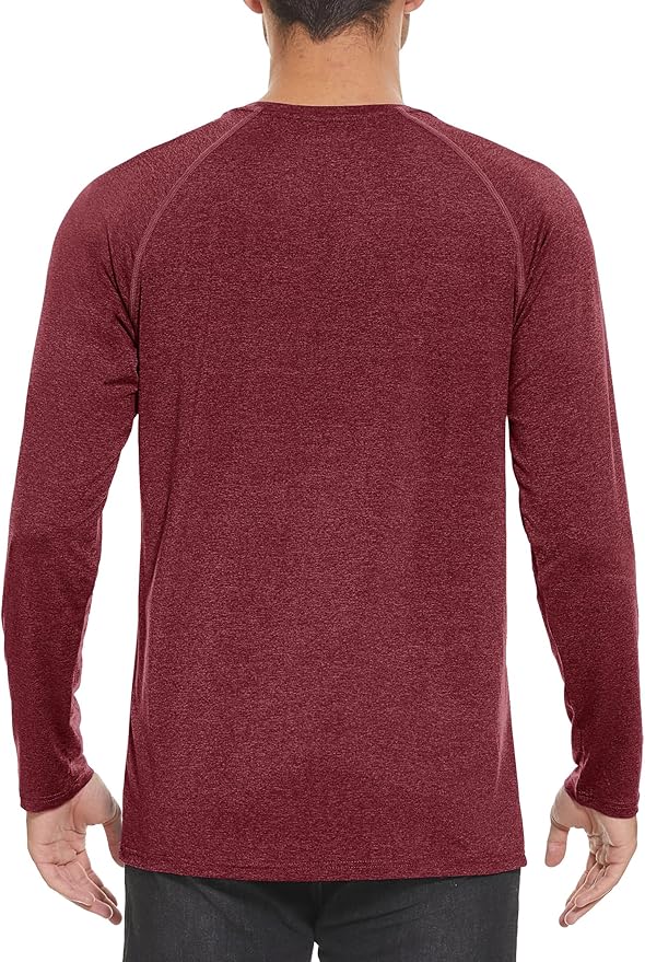 MAGCOMSEN Men's Long Sleeve Shirts UPF 50+ UV Sun Protection Athletic Shirts for Hiking Running Workout Rash Guard