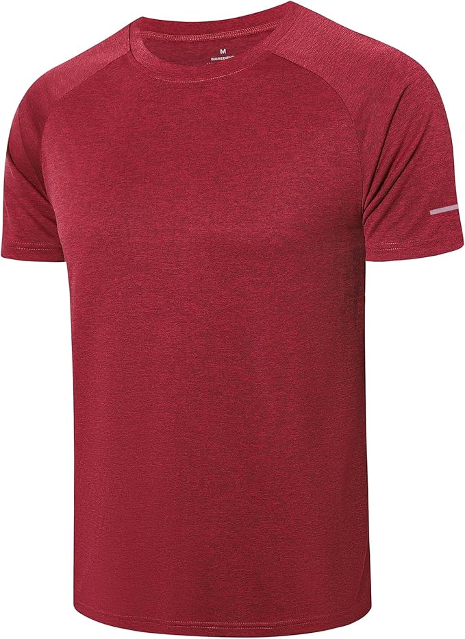 frueo Men's 1/3 Pack Workout Shirts Quick Dry Moisture Wicking Short Sleeve Mesh Athletic T-Shirts