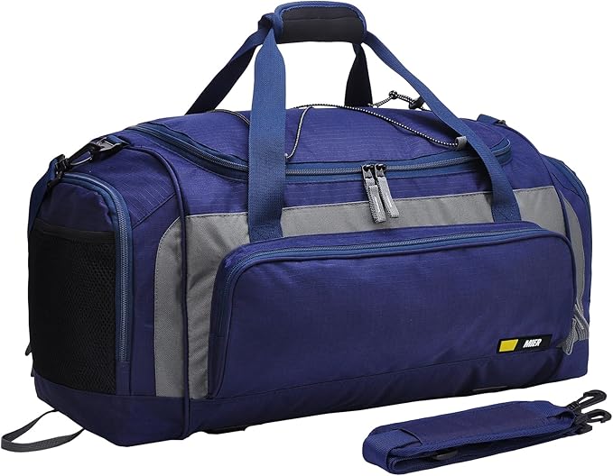 MIER Large Duffel Bag Men's Gym Bag with Shoe Compartment, 60L