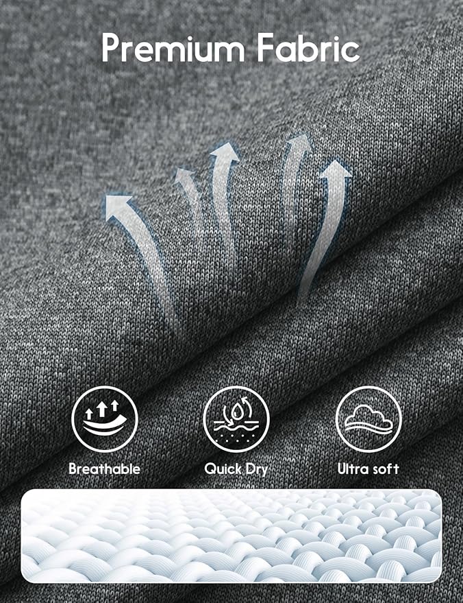 Men's Long Sleeve Moisture Wicking Athletic Shirts, Dry Fit Long Sleeve UV Protection Shirts Men for Workout, Running, Hiking