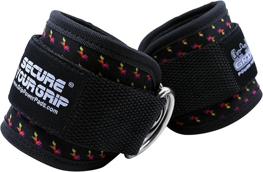 Ankle Straps for Cable Machines Double D-Ring Gym Adjustable Neoprene Premium Cuffs to Enhance Legs Abs & Glutes Kickbacks Workouts Leg Curls Extensions Booty Hip Abductors Exercise for Men & Women