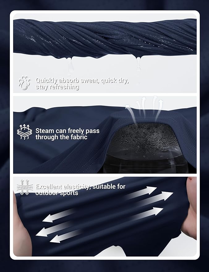 TACVASEN Men's Lightweight Athletic T-Shirts Quick Dry Workout Gym Tops Short Sleeve Running Tee Shirt Performance Activewear