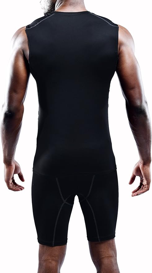 NELEUS Men's 3 Pack Dry Fit Compression Tank Top