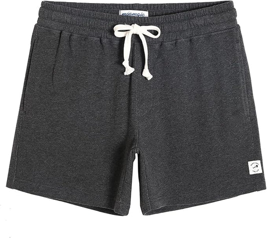 maamgic Mens Athletic Gym Shorts 5.5" Elastic Waist Casual Pajama Pocket Jogger Men Workout Short Pants