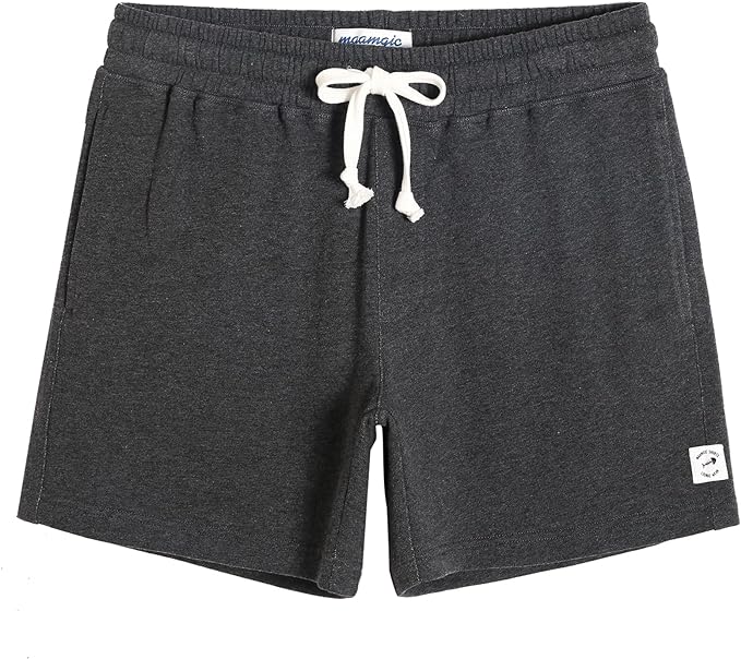 maamgic Mens Athletic Gym Shorts 5.5" Elastic Waist Casual Pajama Pocket Jogger Men Workout Short Pants