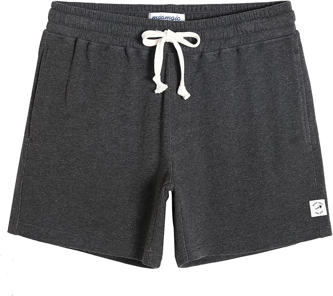 maamgic Mens Athletic Gym Shorts 5.5" Elastic Waist Casual Pajama Pocket Jogger Men Workout Short Pants