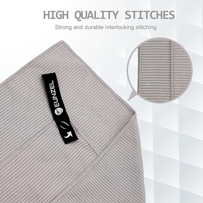 Eunzel Quick Dry Camping Towel, Microfibre Ribbed Towel Travel Towel 3 Sizes 1 Pack Fast Drying Towel Set for Camping, Beach, Gym, Sports, Yoga & Swimming Pool, Grey