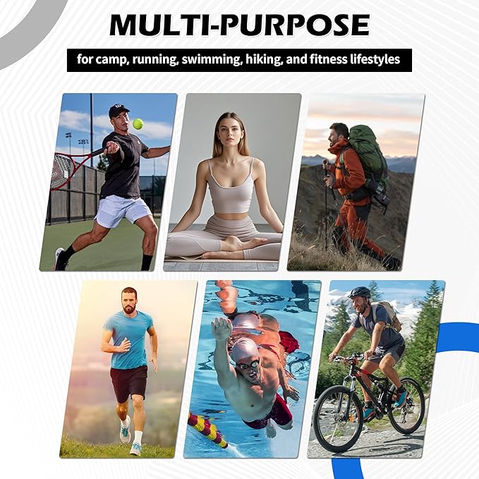 HOMERHYME Microfiber Towels,5 Pack Home Gym Accessories Yoga Towels, 16 x 27 Inch Quick Dry Hand Towels, Absorbent Towel Set for Fitness Workout Beach Travel Sweat, Gym Essentials for Women & Men