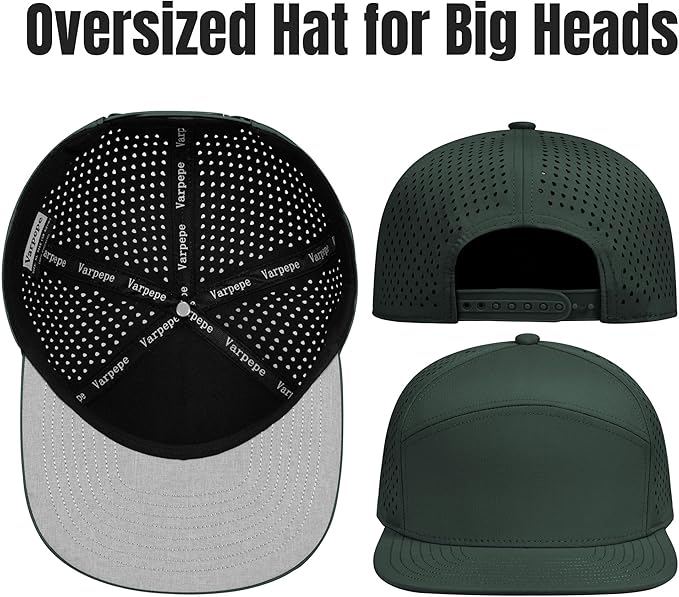 Performance Snapback Hats for Men Women,Flat Bill Cap,Golf,Running,Workout