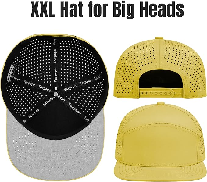 Performance Snapback Hats for Men Women,Flat Bill Cap,Golf,Running,Workout