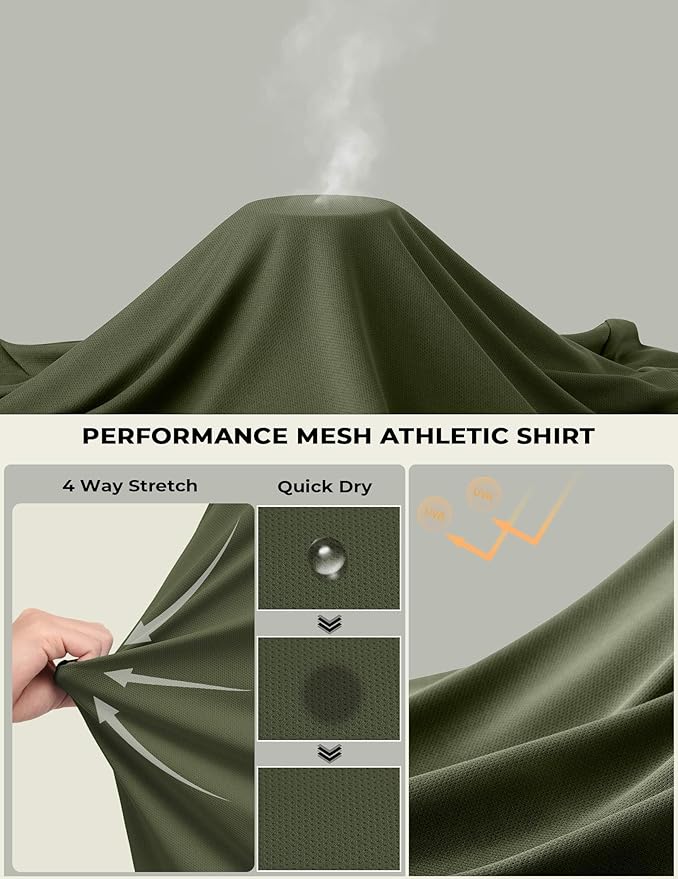 COOFANDY Long Sleeve Shirts for Men Moisture Wicking Activewear T-Shirts Workout Running Shirts