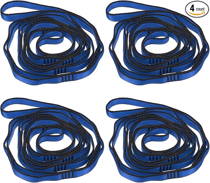 PATIKIL Daisy Chain Straps, Strong Climbing Strap Adjustable Nylon Chain Sling with Loops for Aerial Yoga Hammock Swing