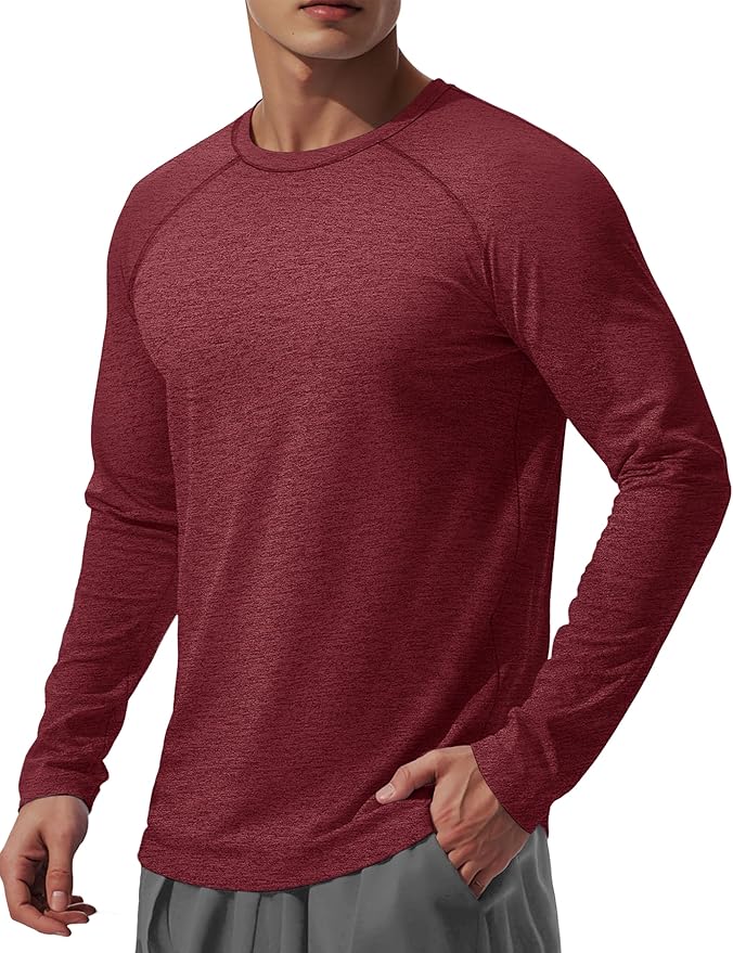 MAGCOMSEN Men's Long Sleeve Shirts UPF 50+ UV Sun Protection Athletic Shirts for Hiking Running Workout Rash Guard