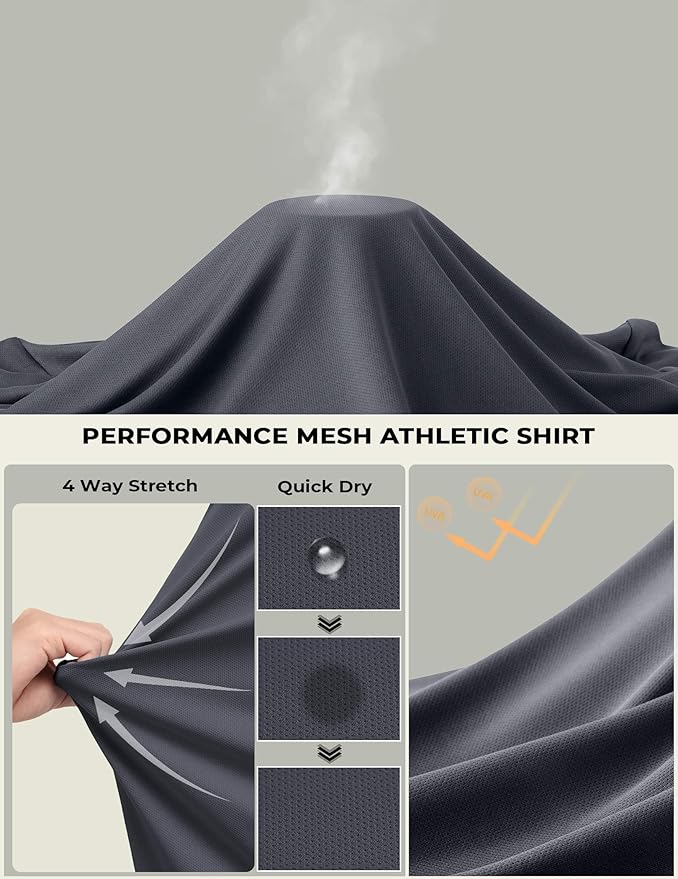 COOFANDY Long Sleeve Shirts for Men Moisture Wicking Activewear T-Shirts Workout Running Shirts