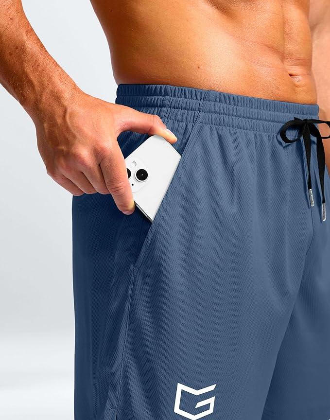 G Gradual Men's Athletic Workout Shorts with Pockets 5"/7"/9" Lightweight Quick Dry Gym Basketball Running Shorts for Men