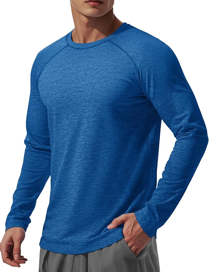 MAGCOMSEN Men's Long Sleeve Shirts UPF 50+ UV Sun Protection Athletic Shirts for Hiking Running Workout Rash Guard