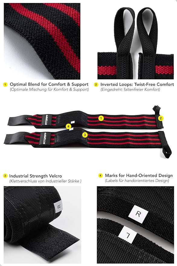 Fitgriff® Lifting Straps & Wrist Wraps (Bundle) Superior Support for Weightlifting & Gym Workouts - for Men and Women