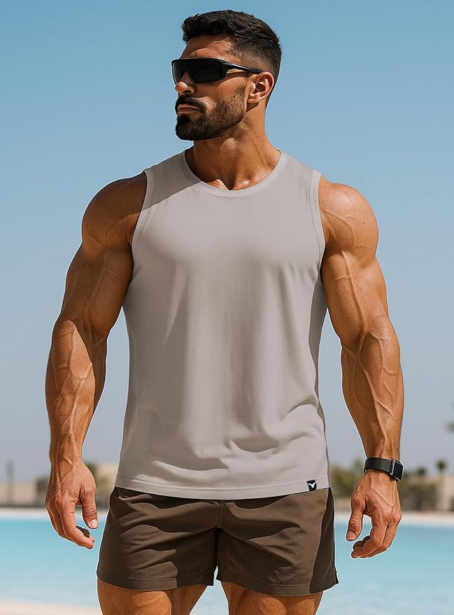 Men's Athletic Tank Tops Sleeveless Muscle Shirts Workout Running Bodybuilding Gym Tanks