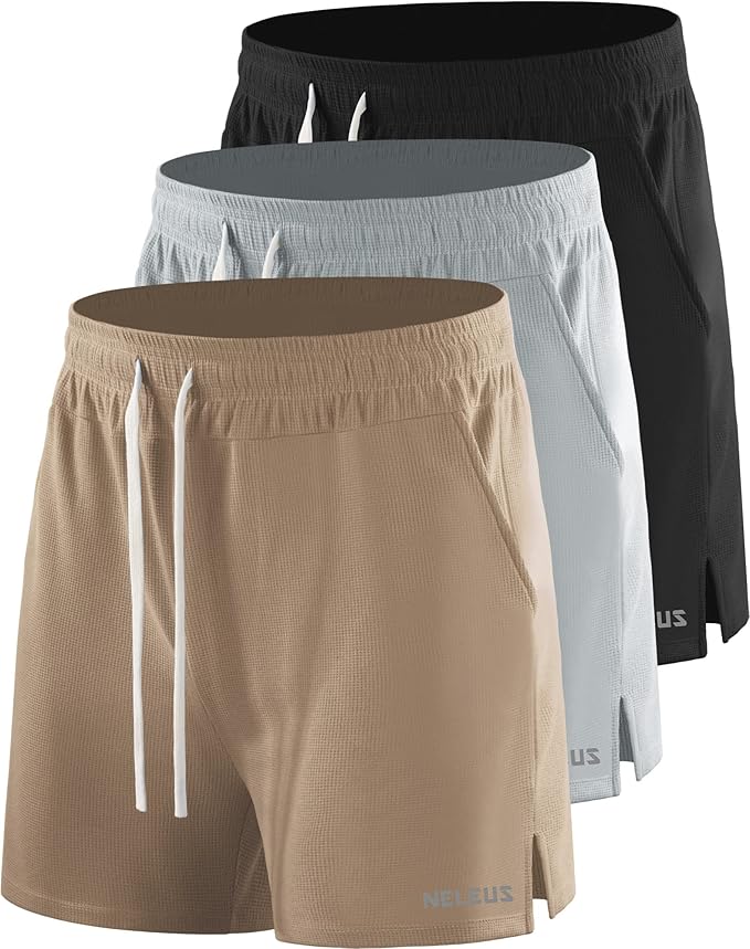 NELEUS Men's 7 inch Running Shorts Athletic Gym Workout Shorts with Pockets