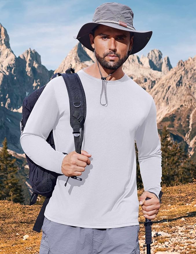 COOFANDY Long Sleeve Shirts for Men Moisture Wicking Activewear T-Shirts Workout Running Shirts