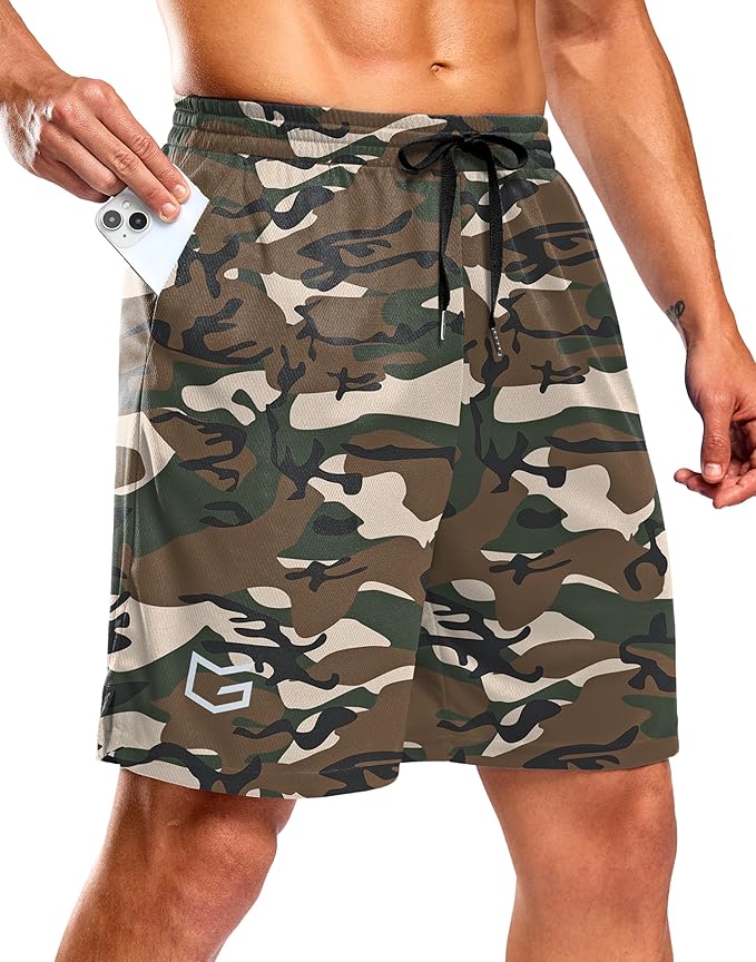 G Gradual Men's Athletic Workout Shorts with Pockets 5"/7"/9" Lightweight Quick Dry Gym Basketball Running Shorts for Men