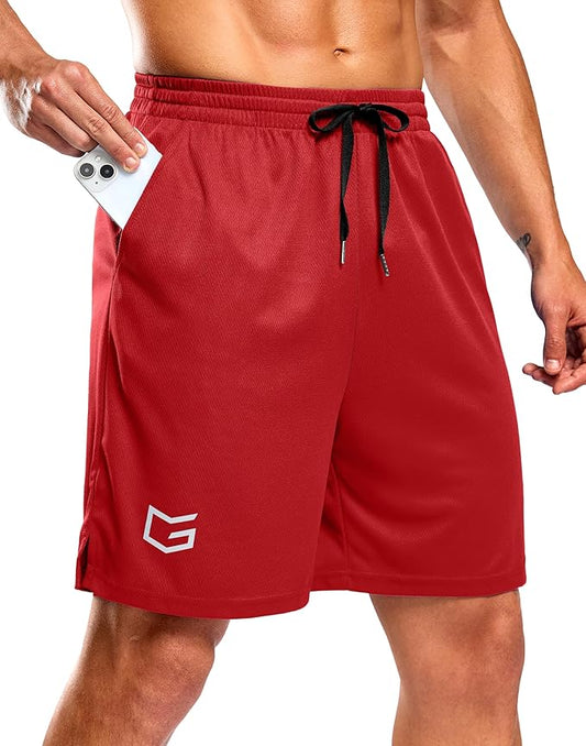 G Gradual Men's Athletic Workout Shorts with Pockets 5"/7"/9" Lightweight Quick Dry Gym Basketball Running Shorts for Men