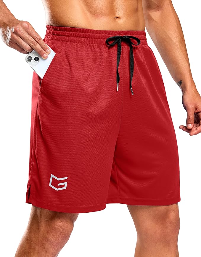 G Gradual Men's Athletic Workout Shorts with Pockets 5"/7"/9" Lightweight Quick Dry Gym Basketball Running Shorts for Men