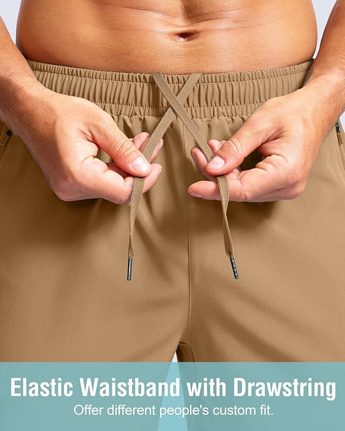 G Gradual Men's Athletic Running Shorts with Zipper Pockets Quick Dry 7"/ 5"/ 9" Workout Gym Shorts for Basketball Hiking