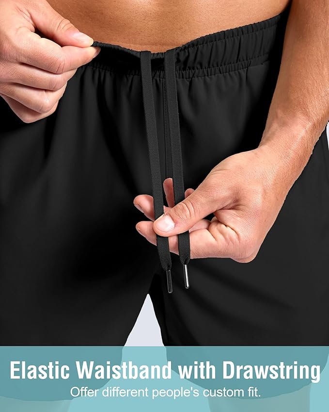 G Gradual Men's Athletic Running Shorts with Zipper Pockets Quick Dry 7"/ 5"/ 9" Workout Gym Shorts for Basketball Hiking