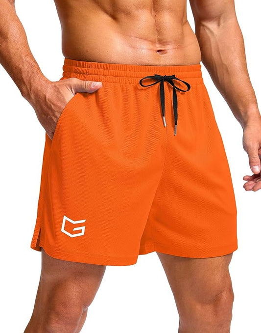G Gradual Men's Athletic Workout Shorts with Pockets 5"/7"/9" Lightweight Quick Dry Gym Basketball Running Shorts for Men