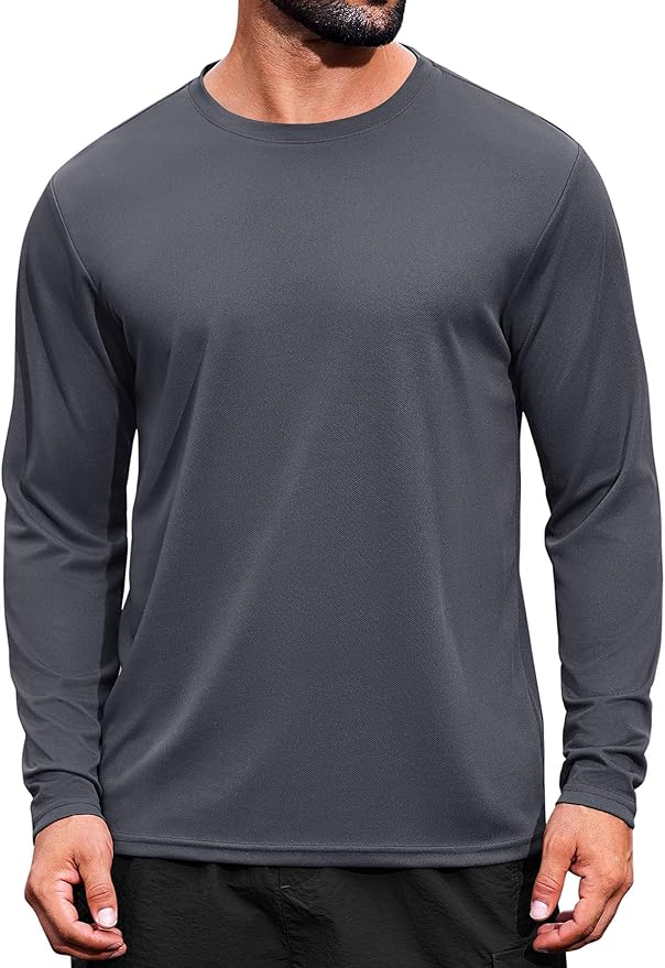 COOFANDY Long Sleeve Shirts for Men Moisture Wicking Activewear T-Shirts Workout Running Shirts