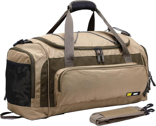MIER Large Duffel Bag Men's Gym Bag with Shoe Compartment, 60L