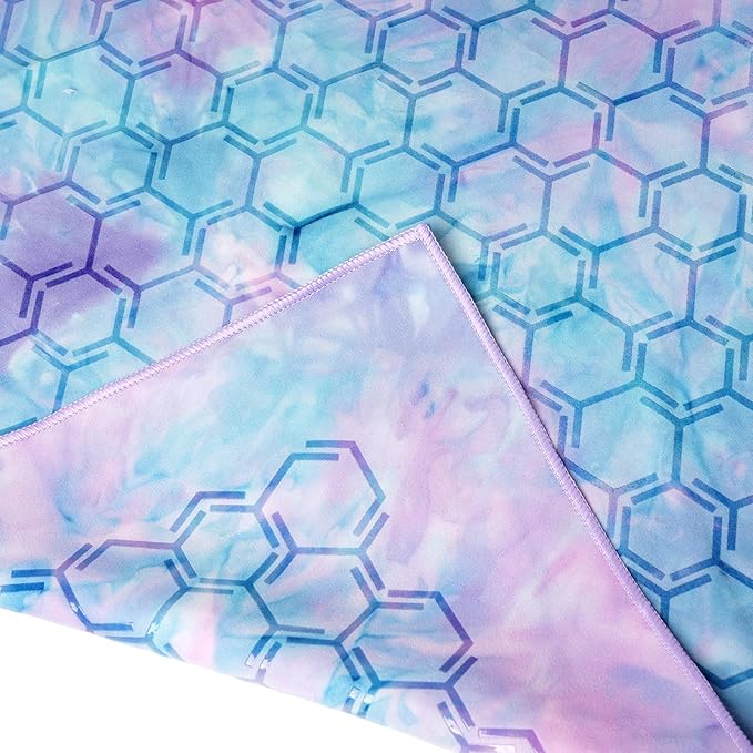 Eunzel Yoga Towel for Hot Yoga,Non-Slip Double Sided Silicone Grip Towel Absorbent Microfiber Towel for Hot Yoga, Vinyasa and Power 26.5"x72", Purple & Blue