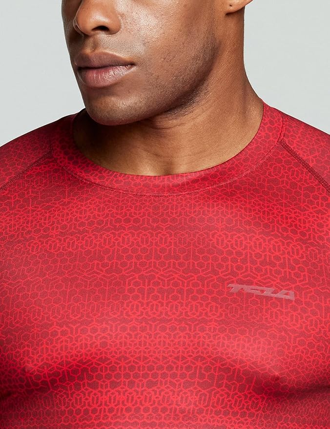 TSLA Men's UPF 50+ Compression Shirts, Cool Dry Long Sleeve Athletic Tops, Sports Baselayer Workout Shirt