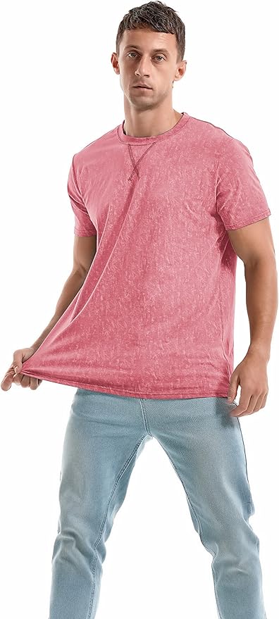 KLIEGOU Men's T-Shirts - Premium Cotton Crew Neck Tees S - 4XL