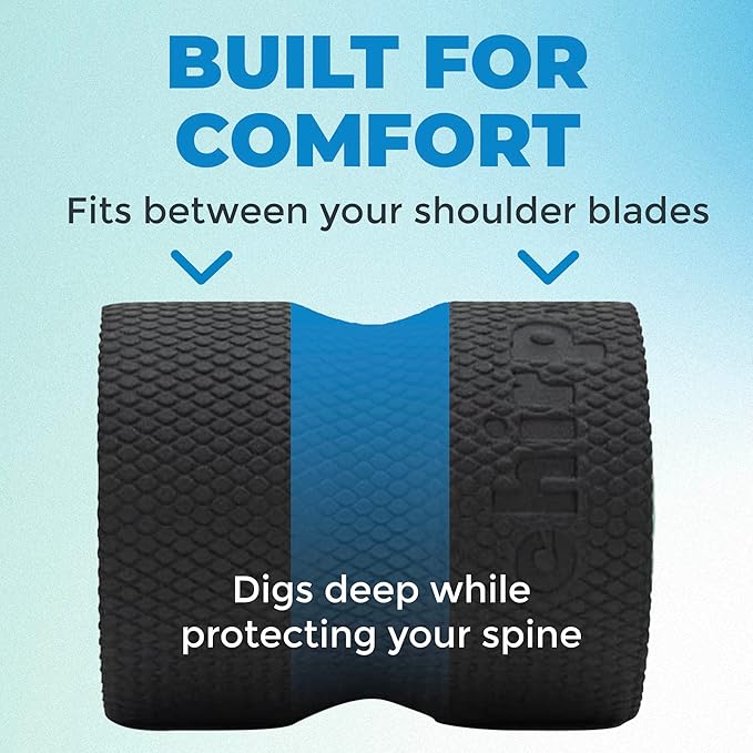 Chirp Wheel Foam Roller – Targeted Back & Neck Relief, Lumbar Spine Stretcher, Spinal Decompression Back Stretcher, Massage Roller with Density Foam for Physical Therapy, Supports 500lbs, 4-Inch Mint