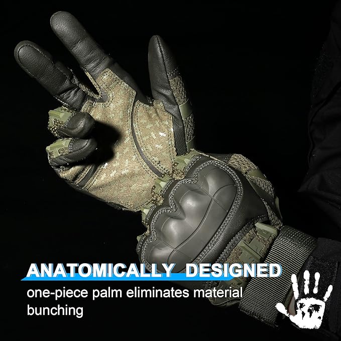 WTACTFUL Rubber Guard Tactical Gloves for Men Touchscreen Airsoft Motorcycle Hunting Outdoor