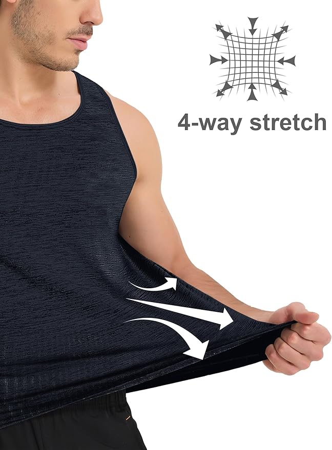 MAGCOMSEN Mens Workout Tank Tops Undershirt Cotton Muscle Athletic Sleeveless Shirts for Gym